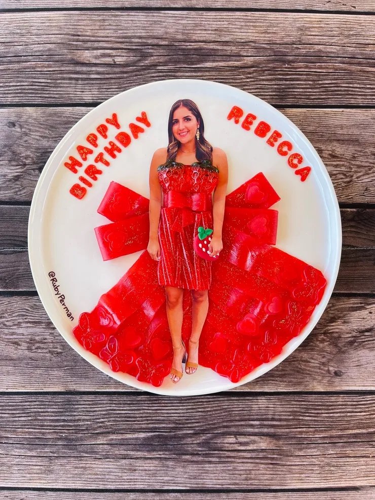 Custom candy couture birthday art plate