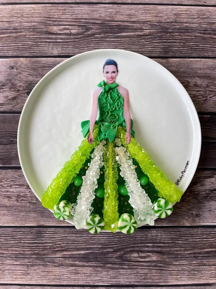 Custom candy couture birthday art plate