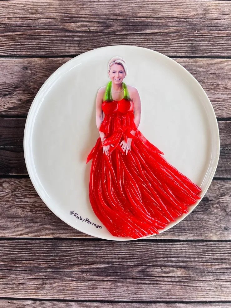 Custom candy couture birthday art plate