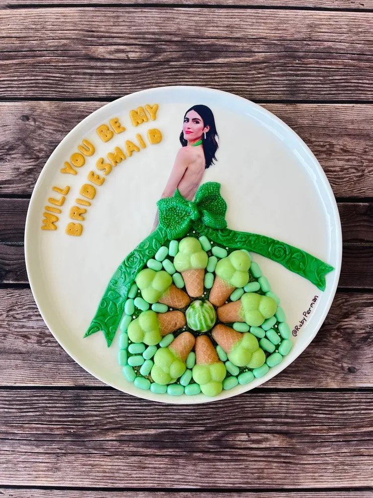 Custom candy couture bridal shower plate