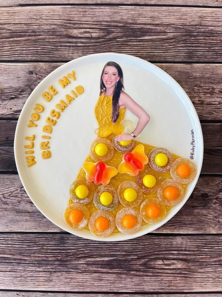 Custom candy couture bridal shower plate